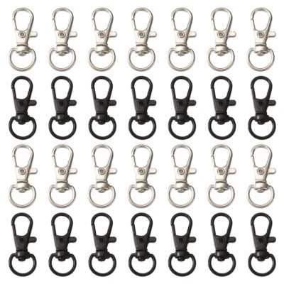 60pcs Swivel Lanyard Snap Hooks Lobster Claw Clasps Trigger Keychain Clips - Image 1 of 4
