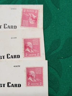 John Adams Red 2 Cent Postage Stamp Uncanceled on Postcard ~ ANTIQUE RARE - Image 1 of 4