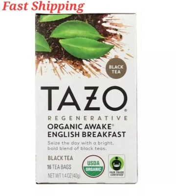 Chá preto Tazo - café da manhã inglês orgânico Awake 16 sacolas(s) - Imagem 1 de 3