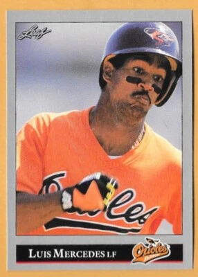 LUIS MERCEDES BALTIMORE ORIOLES #130 no dot inc - LEAF NM-MT 1992 - Image 1 of 2