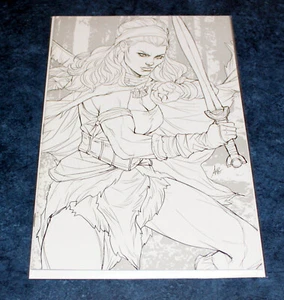 CONAN the BARBARIAN #1 1:100 ARTGERM sketch variant BW 1st print TITAN 2023 NM - Picture 1 of 1