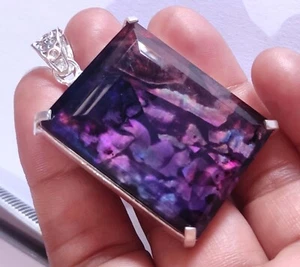 98,10 quilates AAA + Certificado Natural Ammolita 925 Plata Sólida Colgante Piedras Preciosas Sueltas - Imagen 1 de 11