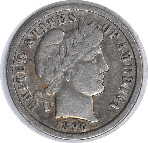 1896-O Barber Silver Dime VF Uncertified #125 Cover