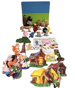 4 Vintage Felt Nursery Rhyme Storytelling Sets & Flannel Board Preschool Lot #S8 - Picture 1 of 8