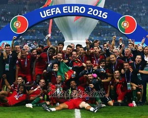 Fußball Fußball 2016 EM Champions Portugal Team Bild Farbe 8 x 10 Foto Pic - Bild 1 von 1