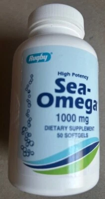 Rugby Sea-Omega, Alta Potencia, 1000 mg 50 Cápsulas Blandas, Caducidad 01/2026 Foto 1 de 4