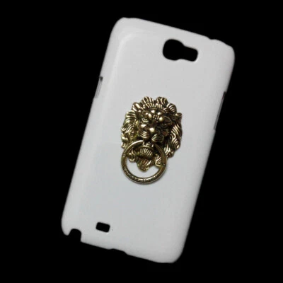 3D Lion Head Finger Ring Holder Back Hard Cover For Samsung Galaxy Note 2 N7100 - Image 1 of 2
