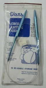 Vtg Diana 47350 Circular Knitting Needle 29" Size 10.5 Lightweight Aluminum NEW - Picture 1 of 3