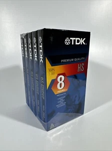 TDK T-160HS  5 Pack of VHS Tapes for Recording 160 Min Tape HS Premium New - Picture 1 of 11