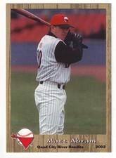 2002 Grandstand Quad City River Bandits MATT ABRAM