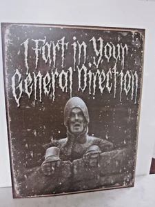 2006 MONTY PYTHON HEILIGER GRAL "ICH FURZ IN DEINE ALLGEMEINE RICHTUNG" METALL POSTER - Bild 1 von 6