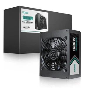 GPNE 1600W ATX Computergehäuse Netzteil Gaming Vollmodular PC PSU 140mm Lüfter - Bild 1 von 10