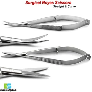 Micro Surgical Noyes Scissor Spring Action Ophthalmic Neurosurgical Instruments - Picture 1 of 5