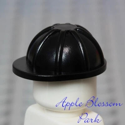 NEW Lego City Minifig BLACK HARD HAT - Construction Worker Cap Head Helmet Gear - Image 1 of 3