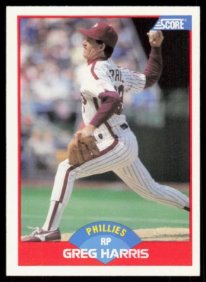 1989 Score 476 Greg Harris Philadelphia Phillies - Image 1 of 2