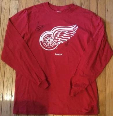Camisa Detroit Red Wings Manga Larga - Nueva Sin Etiquetas Firmada Henrik Zetterberg Foto 1 de 4