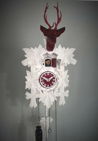cuckoo clock black forest quartz design german wood batterie clock handmade Cover