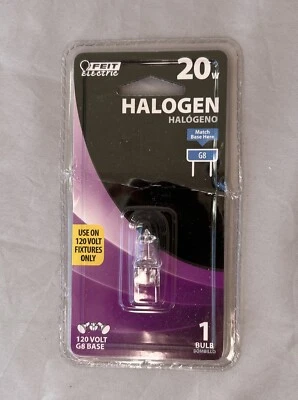 Feit Electric BPQ20/G8 Clear 20W 120V Bi-Pin G8 Base. Free Shipping to USA. - Image 1 of 2