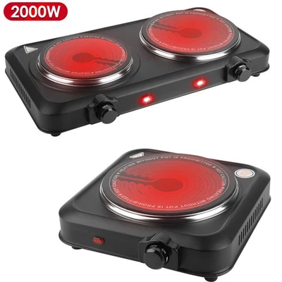 Electric Burner Stove Hot Plate with Glass Cooktop  RV Hotplate Cooking Stove - Image 1 of 4