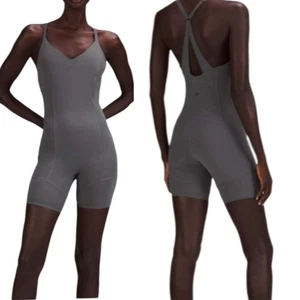 Lululemon Lab Nulux und Mesh Einteiler Catsuit Gr. 12 grau - Bild 1 von 13