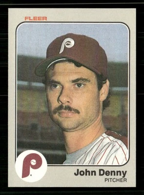 1983 Fleer #158 John Denny - Image 1 of 2