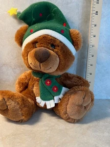 American Greetings TINSEL el Oso 11" Marrón Felpa Navidad Elfo Sombrero Bufanda GR101 - Imagen 1 de 1
