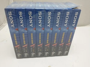 Lote de 8 Cintas VHS Sony 6 HORAS Grado Premium T-120VF 246m Nuevo Antiguo Stock - Imagen 1 de 4