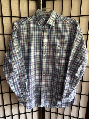 Vineyard Vines 经典合身 Tucker 衬衫男式中号纽扣条纹 — 第 1/4 张图片