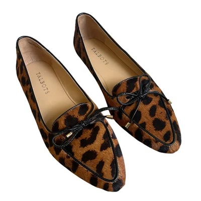 Talbots Francesca Loafers Haircalf Animal Print Loafers Flats Size 7.5 M - Image 1 of 4