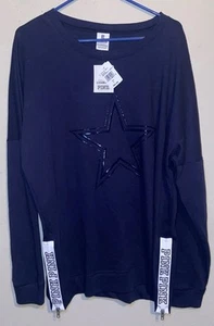 Dallas Cowboys Shirt NFL Football Victoria’s Secret Pink Blue New NWT - Picture 1 of 15