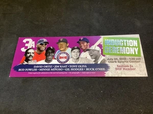 2022 BASEBALL HOF EINFÜHRUNGSKARTE ORTIZ/KAAT/OLIVA/HODGES/MINOSO/O'NE -SEC 3A - Bild 1 von 3