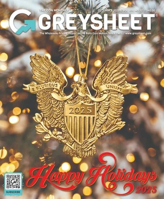 Publicación Greysheet de diciembre - Guía de precios de monedas de Estados Unidos al por mayor 2025 Foto 1 de 4