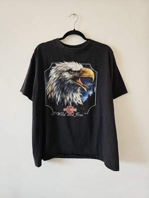 VINTAGE 90's HARLEY DAVIDSON 3D EMBLEM BLACK PANTHER T-SHIRT VINTAGE 90's HARLEY DAVIDSON 3D EMBLEM BLACK PANTHER T-SHIRT