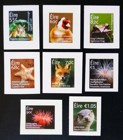 IRELAND 2010-15 IRISH ANIMALS & MARINE LIFE COMPLETE SET 8 VALUES S/A EX BOOKLET Cover