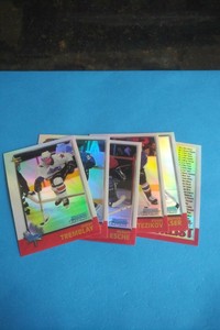 LOT OF 6 - 1997-98 BOWMAN CHROME CHL HOCKEY - REFRACTOR PARALLEL CARDS 