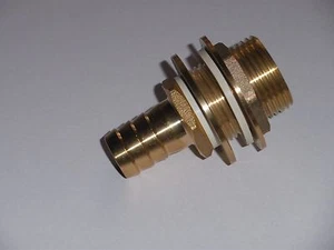 Regentonnendurchführung mit Schlauchtülle für Regenfass oder IBC Tank - Bild 1 von 6