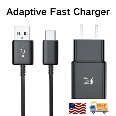 For Samsung Galaxy S24 S23 S22 S21 S20 S10 Note10 Fast Wall Charger Type-C Cable - Image 1 of 4