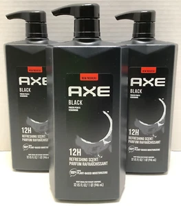 AXE Body Wash for Men, Black, Frozen Pear & Cedarwood, 32oz Pump Bottles, 3pk - Picture 1 of 4