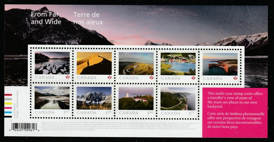 Canadá #3206, de lejos y ancho, hoja de recuerdo de 9, MNH 2020 Foto 1 de 1