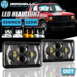 2X Faros LED de 4x6" haz alto bajo DRL lámpara de señal de giro para Chevrolet S10 Blazer - Imagen 1 de 12