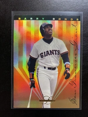 1995 Leaf Limited GOLD FOIL PRISM #4 Barry Bonds Baseball Card! SF Giants - Image 1 of 2