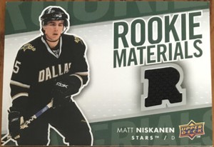 2007-08 Upper Deck Rookie Materials Matt Niskanen #RM-MN Dallas Stars