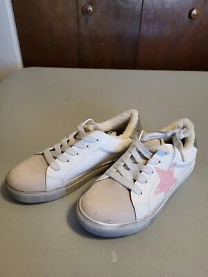 Tênis esportivo STEVE MADDEN jrezume branco infantil tamanho 2EUA novo sem etiquetas 1UK - Imagem 1 de 4