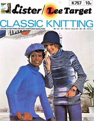 Lady Sweater size 86-102cm 34-40in - Lister/Lee Target DK 4 Ply 757 PRINT - Image 1 of 2