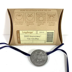 Longaberger Zinn Krawatte/Anstecknadel/Anhänger für 2005 Eröffnung oder jeden Korb - Bild 1 von 4