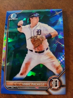 2022 Bowman Chrome Sapphire Edition Izaac Pacheco Detroit Tigers - Image 1 of 2
