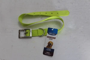 New Petmate Custom Fit Neon Yellow Nylon Dog Collar size Large - Picture 1 of 4