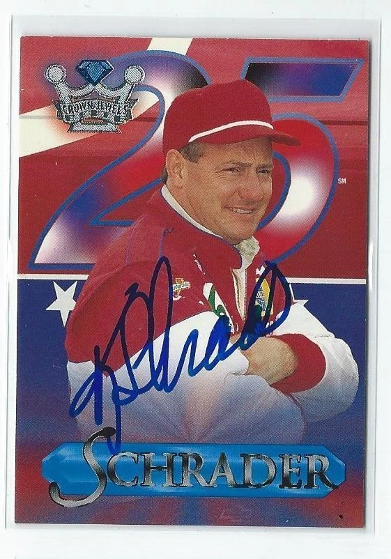 Ken Schrader Signed 1996 Crown Jewels Elite Card #14   NASCAR - Image 1 of 1