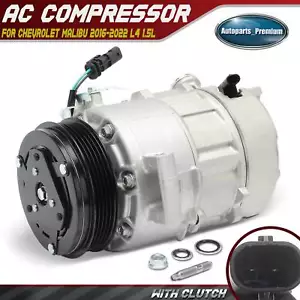 AC Compressor with Clutch for Chevrolet Malibu 2016-2022 L4 1.5L Sedan 84364335 - Picture 1 of 9
