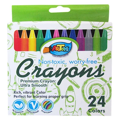 24 Color Premium Crayon Ultra Smooth Non-toxic Great for Kids Drawing Wholesale - image 1 of 4